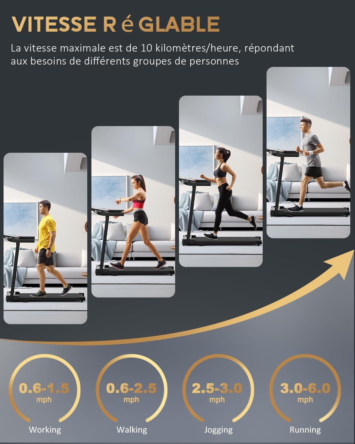 Elektrische loopband, ruimtebesparend, inklapbaar, magnetisch, Tapirulan voor thuis, wandelpad, treadmill voor thuis, op het stuur, tapijt, 10 km/u