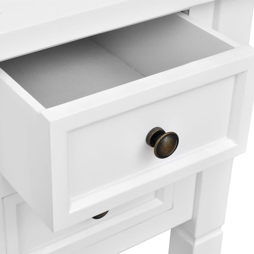 vidaXL Schrijftafel met 5 Laden Wit - 60% Korting
