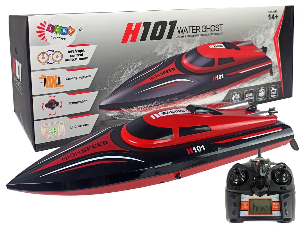 RC Speedboot H101 - 35 km/u - 45 cm - Rood - 34% Korting