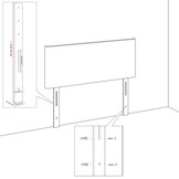 vidaXL Hoofdborden 2 st 80x5x78/88 cm kunstleer wit