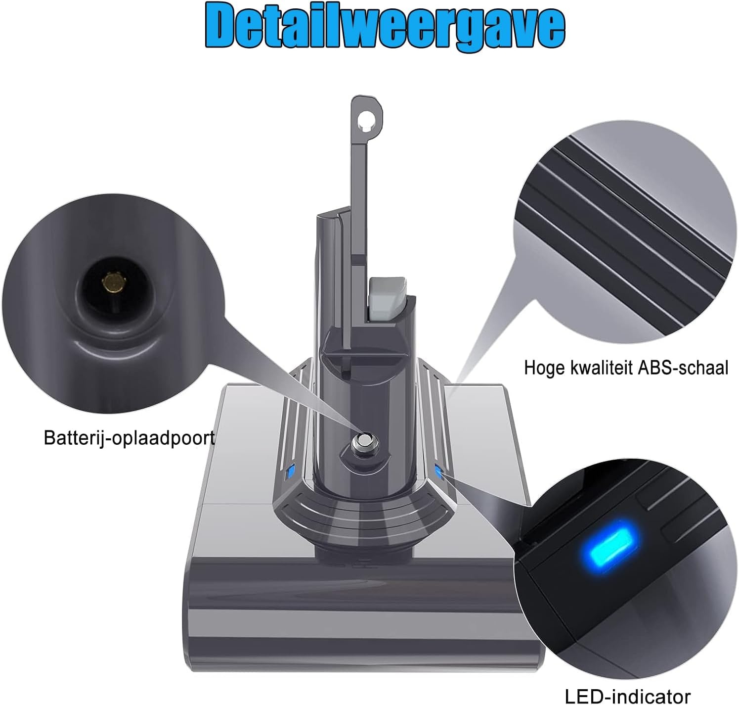 Vervangende Accu Dyson V7 SV11 Serie 4000mAh 21.6V - 34% Korting