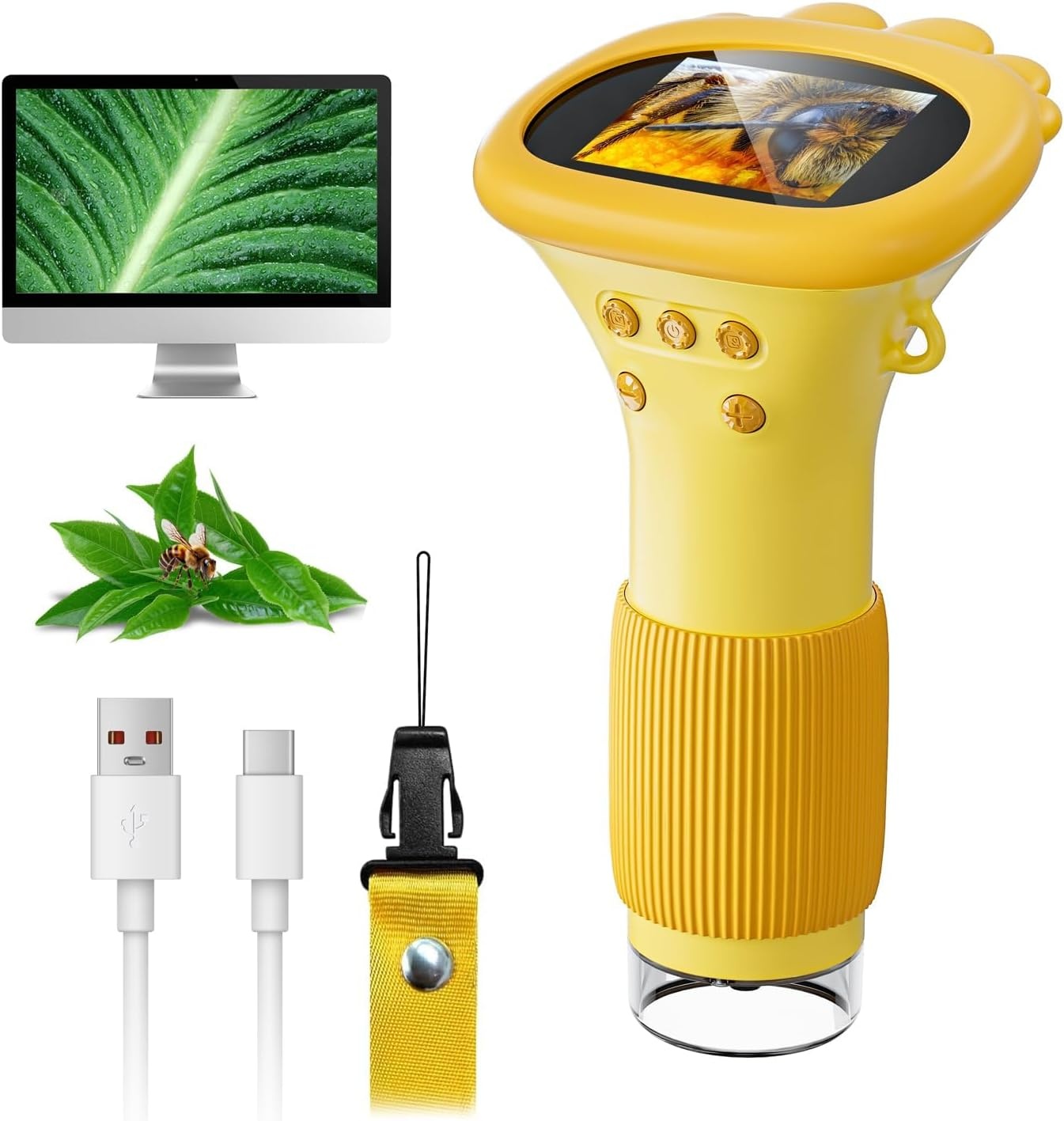 SGAINUL Digitale Microscoop voor Kinderen - 1000x Zoom - Oranje