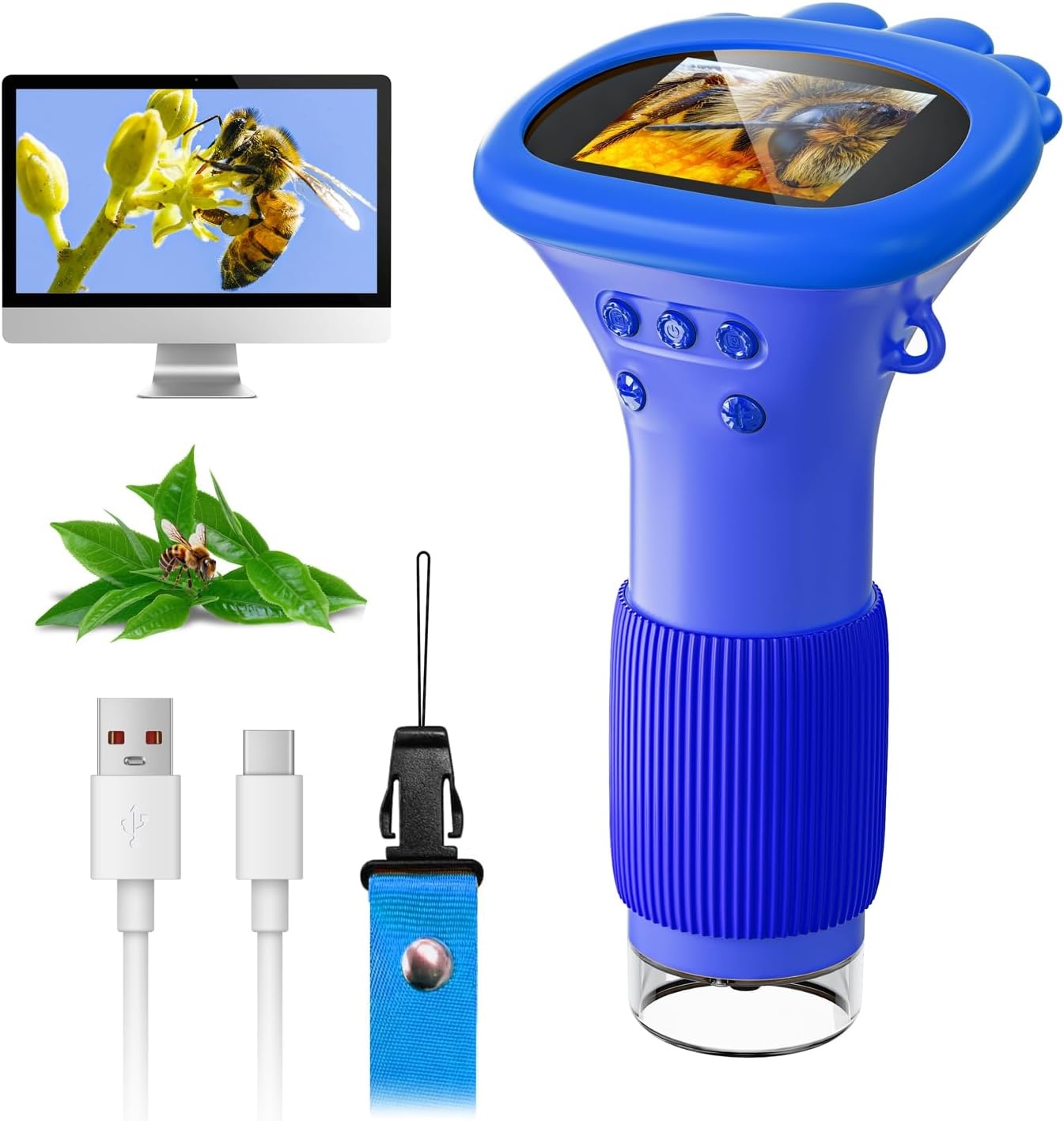 SGAINUL Digitale Microscoop voor Kinderen - 1000x Zoom - Oranje