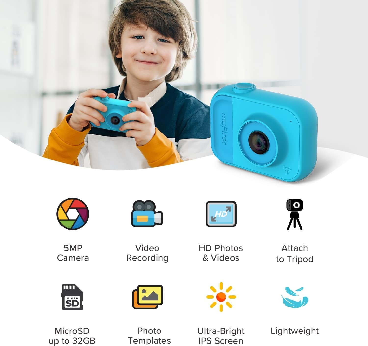 myFirst Camera 10 Digitale Kinder-fotocamera 5 MP - Blauw