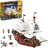 LEGO Creator 3-in-1 Piratenschip - Speelset met Piratenherberg en Schedeleiland - 1264 onderdelen