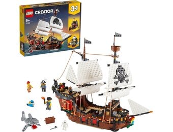 LEGO Creator 3-in-1 Piratenschip - Speelset met Piratenherberg en Schedeleiland - 1264 onderdelen