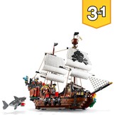 LEGO Creator 3-in-1 Piratenschip - Speelset met Piratenherberg en Schedeleiland - 1264 onderdelen
