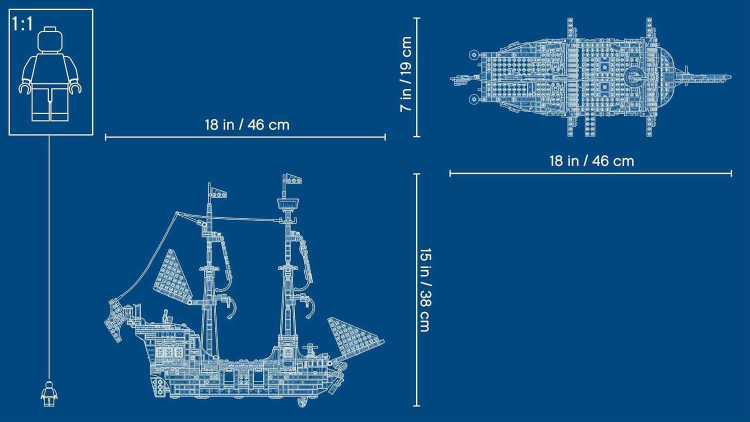 LEGO Creator 3-in-1 Piratenschip - Speelset met Piratenherberg en Schedeleiland - 1264 onderdelen