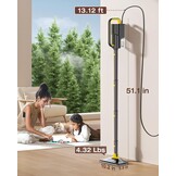 10-in-1 Stoomreiniger Zwart met Afneembare Handstoomreiniger en Accessoires