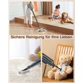 10-in-1 Stoomreiniger Zwart met Afneembare Handstoomreiniger en Accessoires
