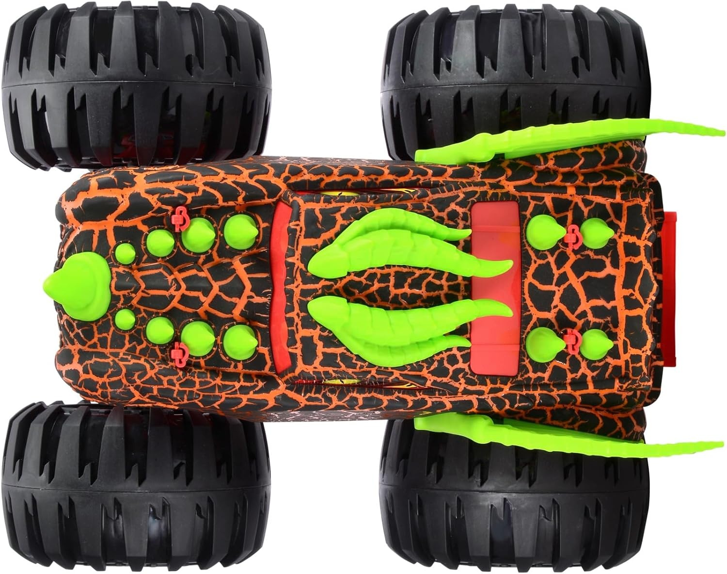 Dickie Toys Dragon Monster Truck - 38,5 cm - Veelkleurige speelgoedauto met vering en platform