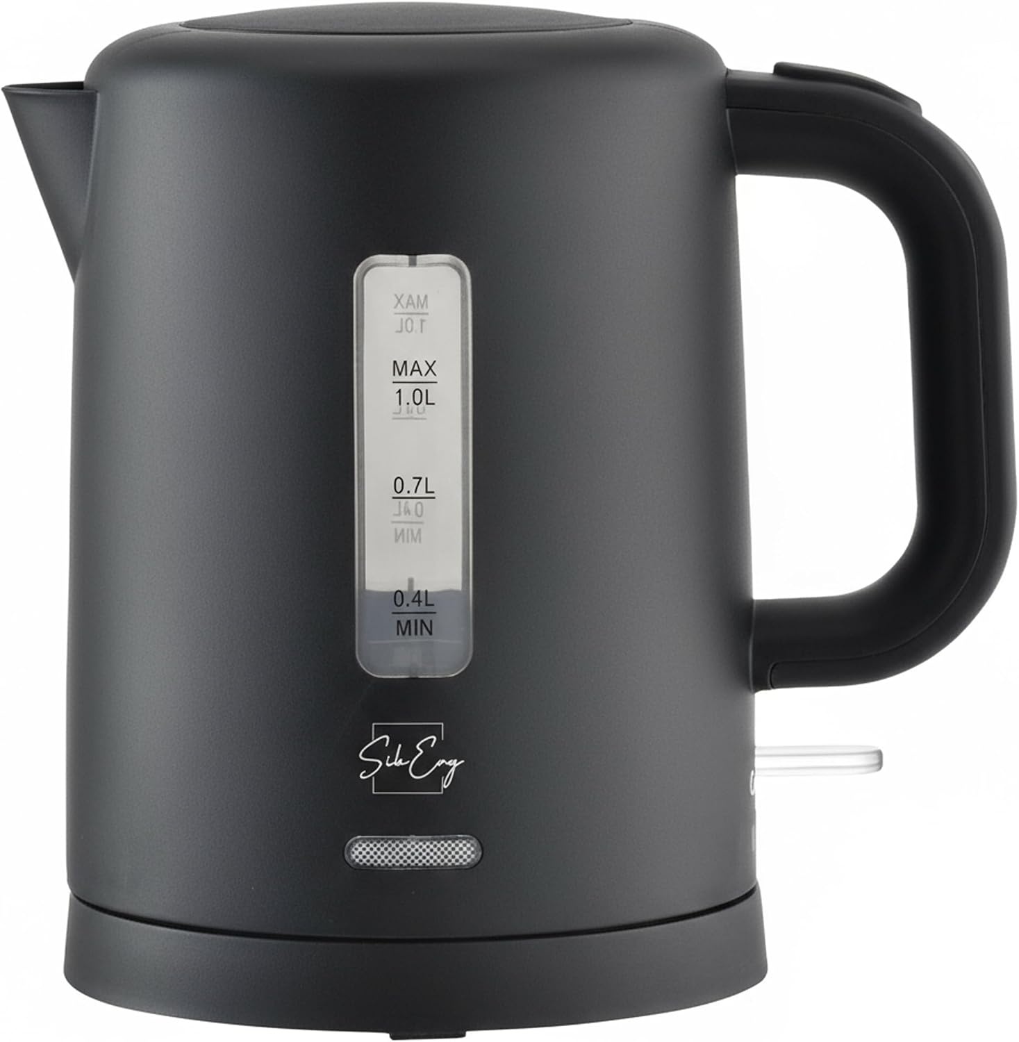 Sieberg Waterkoker, klein, 1 liter, compacte en lichte reiswaterkoker, 1100 watt, kleiner voor camping en reizen, snel opwarmen, automatische uitschakeling, eenvoudige reiniging, BPA-vrij