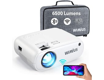 WiMiUS W2 Mini Projector WiFi Bluetooth 7000 Lumen Full HD - Parelwit