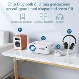 WiMiUS W2 Mini Projector WiFi Bluetooth 7000 Lumen Full HD - Parelwit