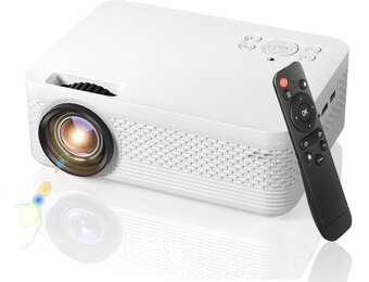 ALLJOY Mini-beamer, ondersteunt full HD, 1080p, 300 ANSI, 11500 lumen, 2,4 GHz/5 GHz, wifi, 195 inch, grootbeeld, beamer thuisbioscoop, compatibel met smartphone, HDMI, USB, laptop