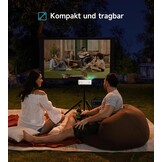 ALLJOY Mini-beamer, ondersteunt full HD, 1080p, 300 ANSI, 11500 lumen, 2,4 GHz/5 GHz, wifi, 195 inch, grootbeeld, beamer thuisbioscoop, compatibel met smartphone, HDMI, USB, laptop