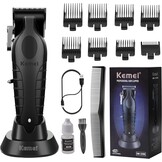 KEMEI 2296 Professionele Haartondeuses voor Mannen Snoer/Snoerloos Haarsnijset, Haar & Baard Trimmer, T-Blade Baardtondeuse met USB Oplaadbaar Cadeau voor Mannen