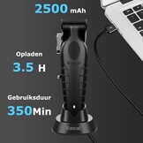 KEMEI 2296 Professionele Haartondeuses voor Mannen Snoer/Snoerloos Haarsnijset, Haar & Baard Trimmer, T-Blade Baardtondeuse met USB Oplaadbaar Cadeau voor Mannen