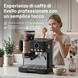 Tjean Barista Senso Espresso Machine 20 Bar met Geïntegreerde Molen - Zwart/Goud