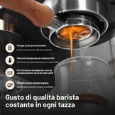 Tjean Barista Senso Espresso Machine 20 Bar met Geïntegreerde Molen - Zwart/Goud