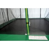 Trampoline rechthoekig - 318 x 253 cm - met net - groen