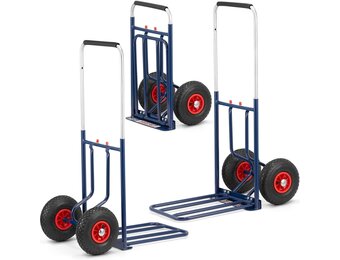 Steekwagen - steekkar - opvouwbaar - tot 150 kg - blauw