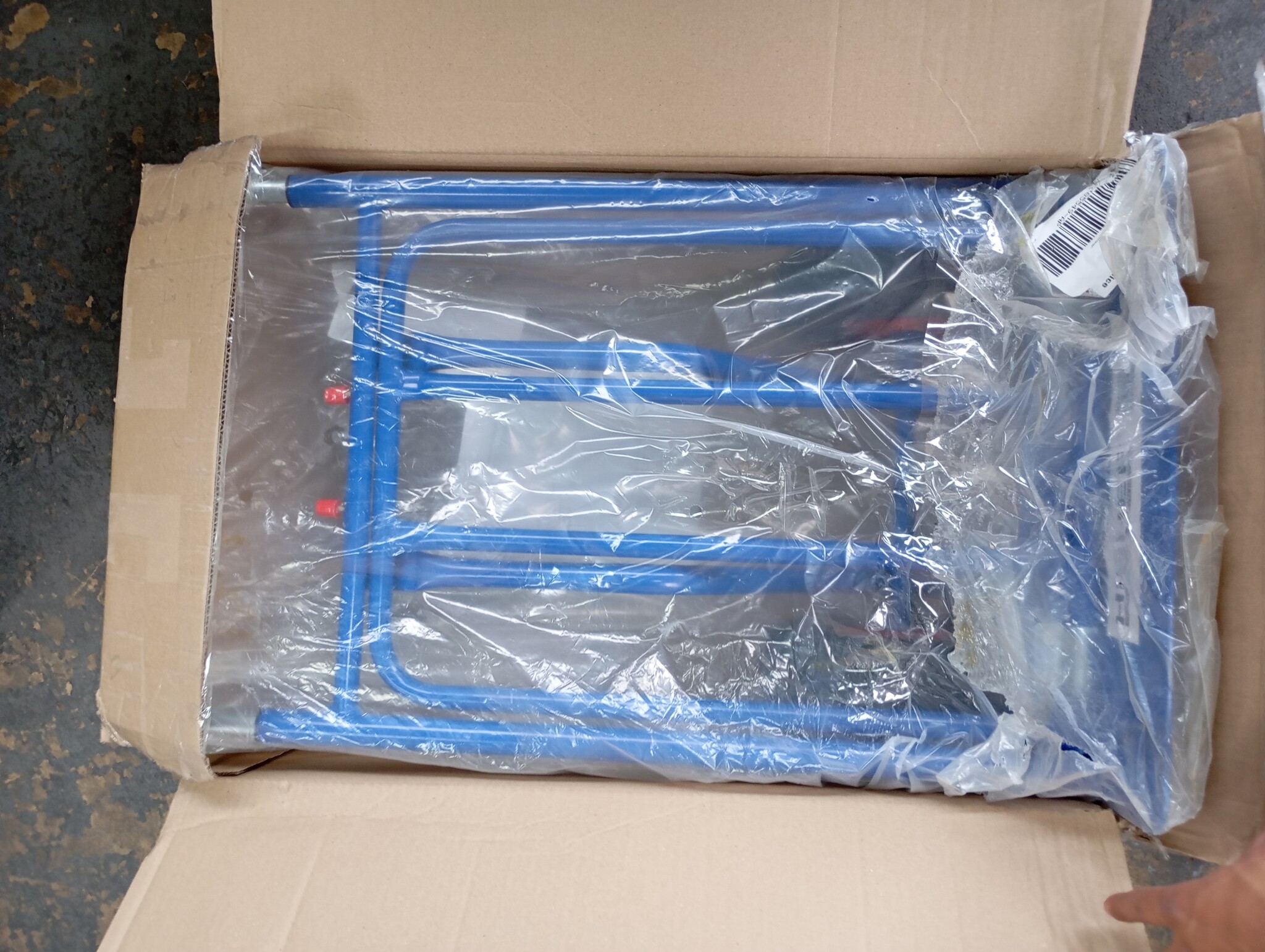 Steekwagen - steekkar - opvouwbaar - tot 150 kg - blauw