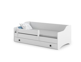 Kinderbed met lade - wit - 160x80cm - met matras