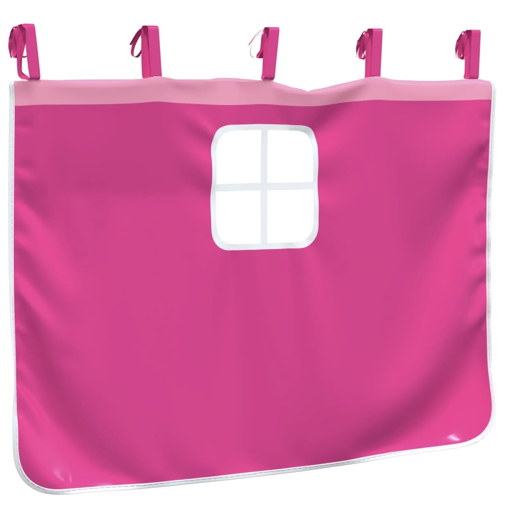 vidaXL Gordijnen voor hoogslaper met tunnel polyester roze