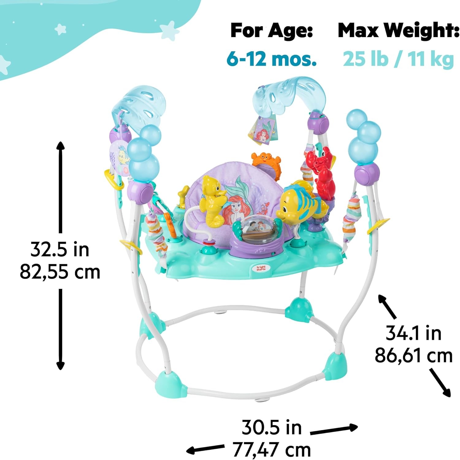 Bright Starts Disney De Kleine Zeemeermin Activiteitencentrum - Jumper voor Baby's