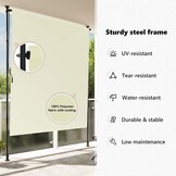 vidaXL Rolgordijn voor buiten 200x270 cm crème