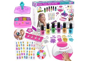 Kinder Nail Art Set met 6 Lakjes, Decoraties & Stickers | 38% Korting