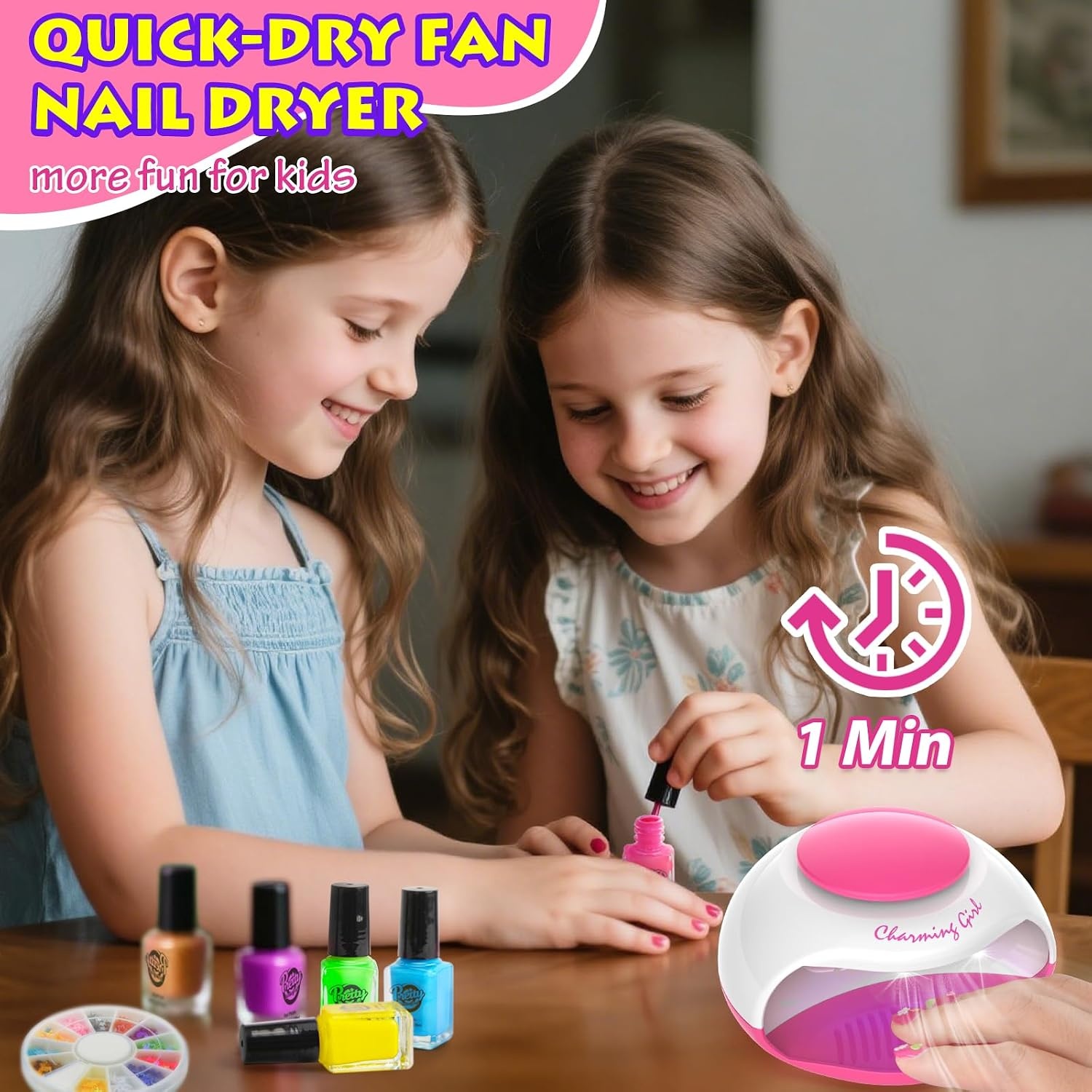LemonDream Kindermake-up Nail Art Set met Nagelstudio en Stickers