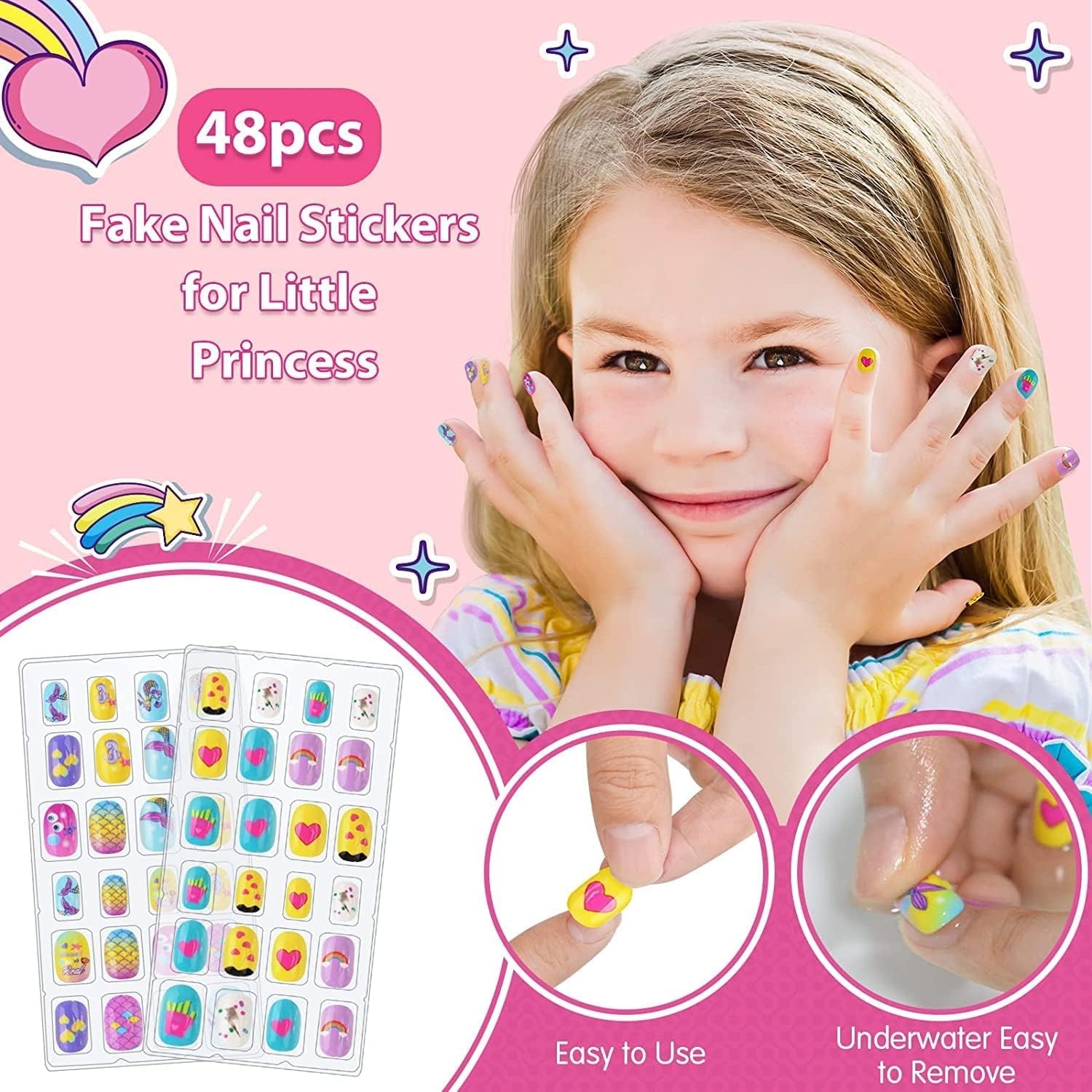 LemonDream Kindermake-up Nail Art Set met Nagelstudio en Stickers