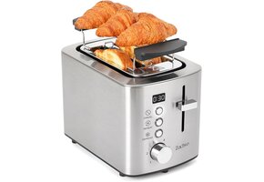 Broodrooster 2-sneden met LED Timer & 6 Bruiningsniveaus | Zilver - 46% Korting