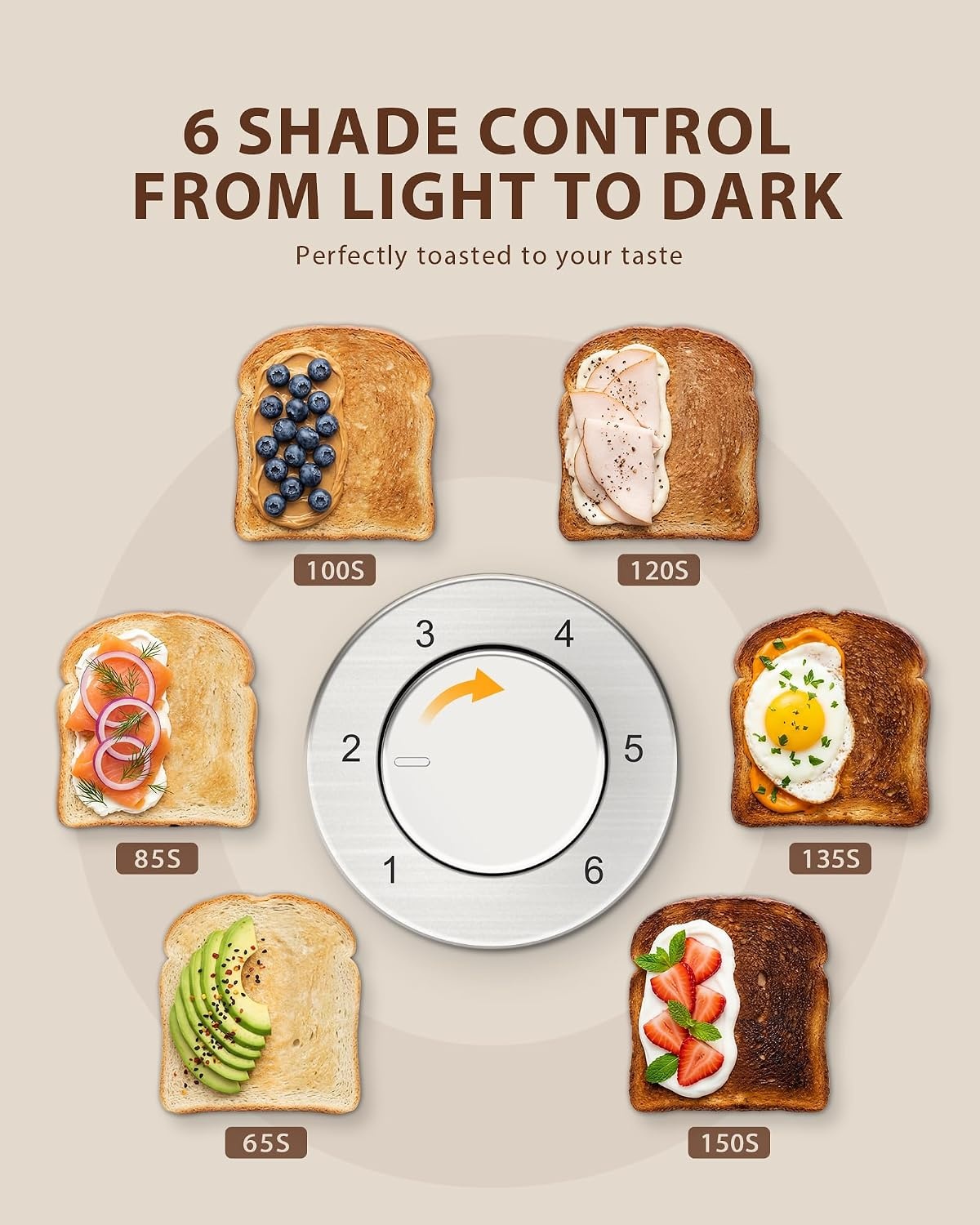 ZACHVO 2-Sneden Broodrooster met LED Timer - Zilver
