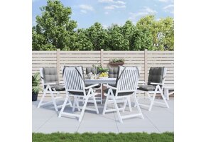 vidaXL Stoelkussens 6 stuks Lage Rug Oxford Grijs - 63% Korting