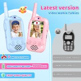 iKidiki Video Walkietalkie Kinderen Oplaadbaar. Walkie Talkie met Camera voor Kinderen 3-12 Jaar. Buitenspeelgoed, Verjaardagscadeau voor Jongens en Meisjes.