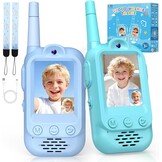 iKidiki Video Walkietalkie Kinderen Oplaadbaar. Walkie Talkie met Camera voor Kinderen 3-12 Jaar. Buitenspeelgoed, Verjaardagscadeau voor Jongens en Meisjes.