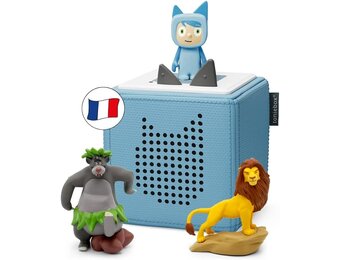 tonies Toniebox My First Helden Disney Blauw, 2 figuren geschiedenis + 1 creatief figuur, geschiedenis & muziekdoos voor kinderen van 3-7 jaar, verhalenverteller, robuust en eenvoudig te bedienen