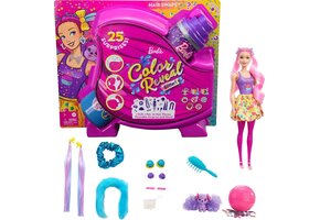 Barbie Color Reveal Glitter Pop met 25 Verrassingen & 10 Hairextensions (42% Korting)