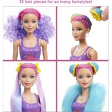​Barbie Color Reveal Glitter Hair Swaps pop, glanzend roze met 25 verrassingen voor kapsels en feestjes, waaronder 10 verwisselbare haarextensions, cadeau voor kinderen vanaf 3 jaar, HBG39