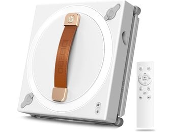G500D Vensterreinigingsrobot, 5000 Pa raamrobot met 2-voudig sproeisysteem, meervoudige bescherming, intelligente padplanning, 3 reinigingswegen met 100 ml tank voor verschillende soorten ramen