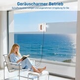 G500D Vensterreinigingsrobot, 5000 Pa raamrobot met 2-voudig sproeisysteem, meervoudige bescherming, intelligente padplanning, 3 reinigingswegen met 100 ml tank voor verschillende soorten ramen