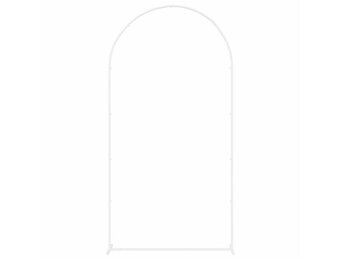 vidaXL Trouwrand Wit 100 x 39 x 200 cm Staal
