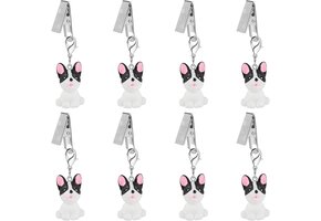Tafelkleedgewichten Puppy Zwart - Set van 8 Clips - Windbestendig