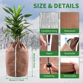 2x Winter Plantenhoes 45x55cm - Thermisch Waterdicht Polyester met Ritssluiting