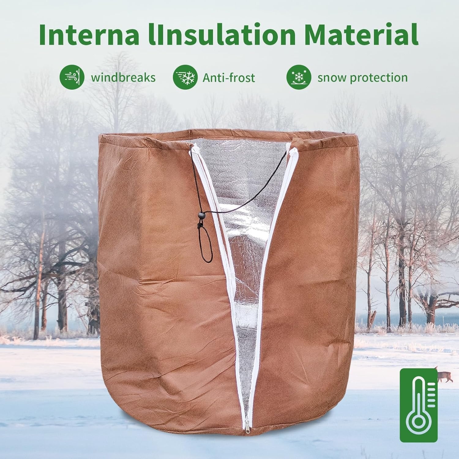 2x Winter Plantenhoes 45x55cm - Thermisch Waterdicht Polyester met Ritssluiting