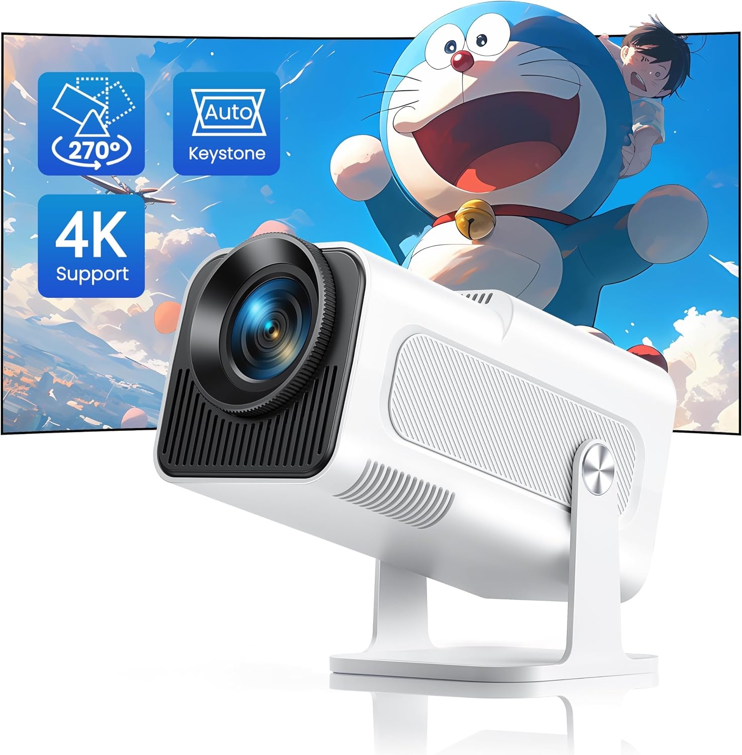 Mini Beamer Full HD 1080p WiFi6 Bluetooth 4K - 35% Korting