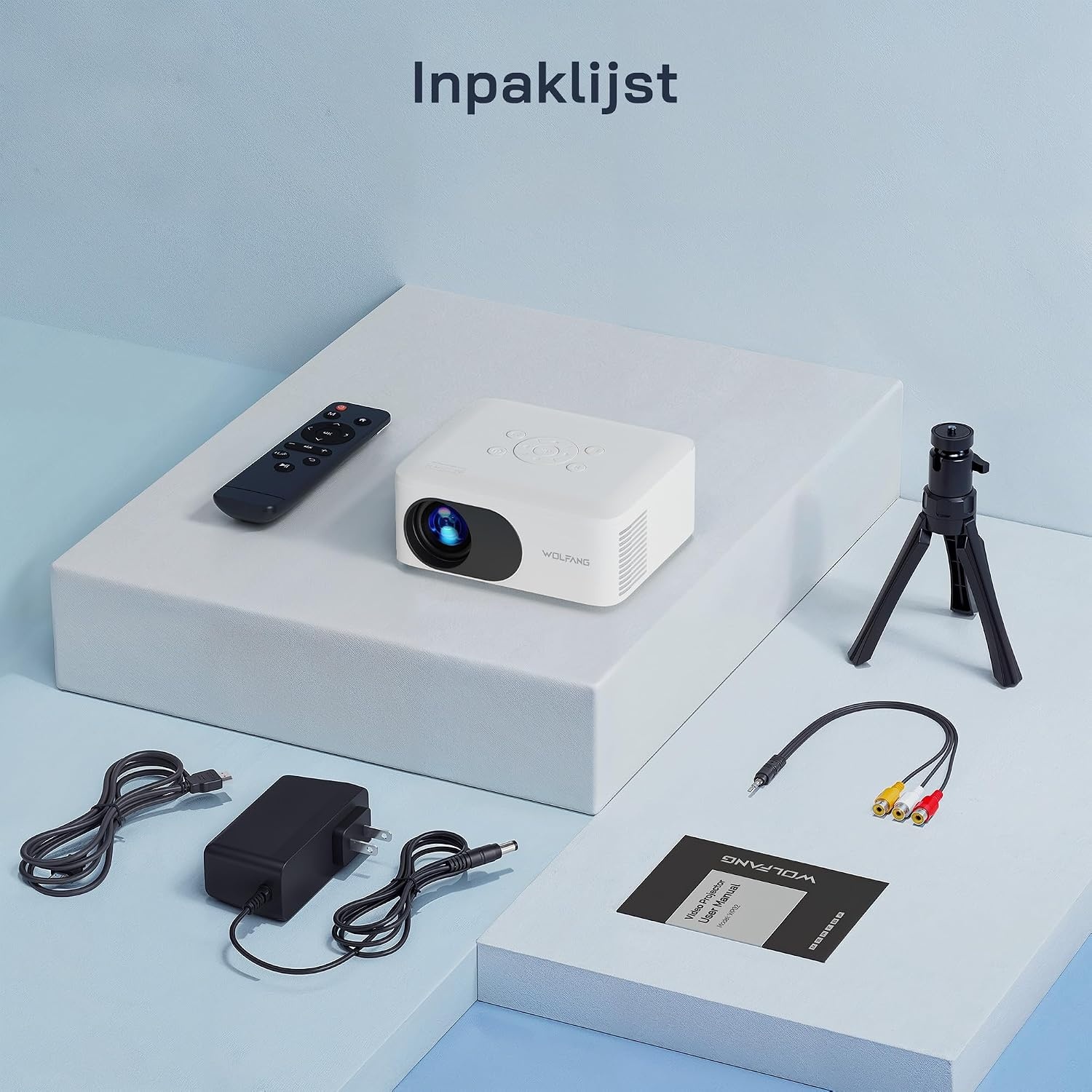 Mini Projector 1080P Full HD - 7500 Lumen - Draagbaar met Statief - 34% Korting